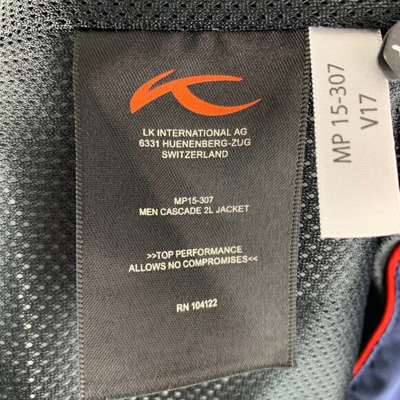 KJUS Chest Size XXL Size XXL Navy Red Polyamide Windbreaker Jacket - Picture 5 of 6